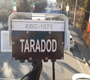 نمای پشت دوربین پلاک خوان کنترل سرعت